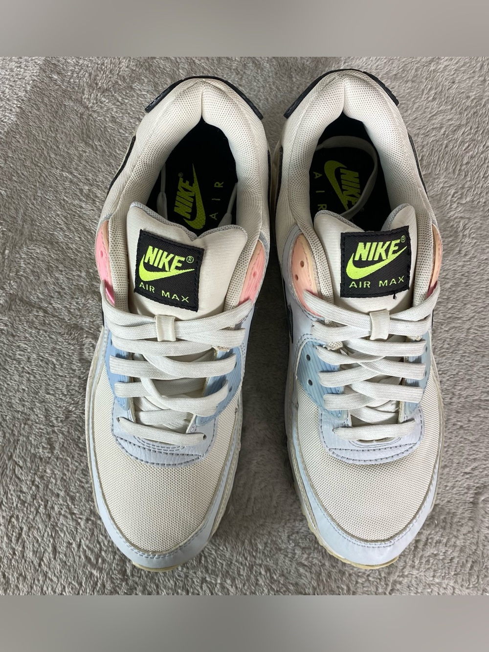 Nike Air Max 90 Women's Sneakers Shoes Size 11 MultiColor Pastel Leather - Picture 8 of 10